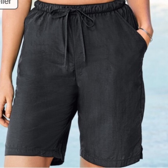 New Taslon Nylon Swim Board Shorts size 4X 5X built in brief Swim365 black - Picture 2 of 3